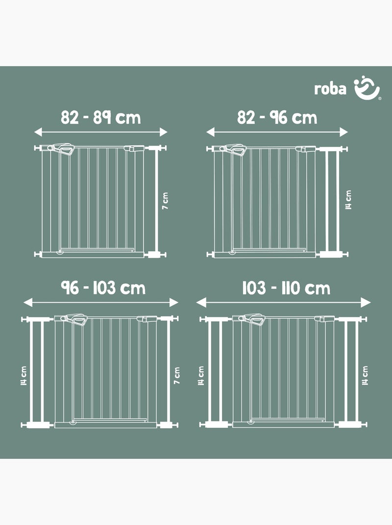 Barandilla de seguridad para puerta y escalera minimalista easySafe+ Roba Blanco - Kiabi