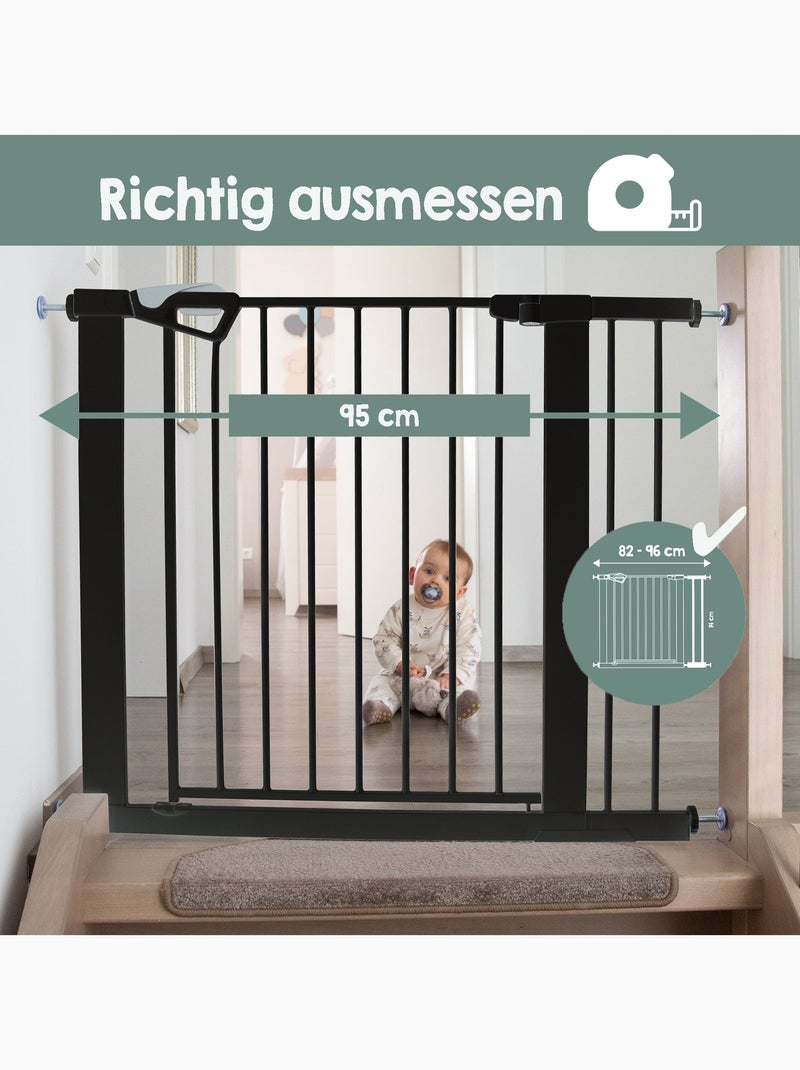 Barandilla de seguridad para puerta y escalera minimalista easySafe+ Roba Negro - Kiabi
