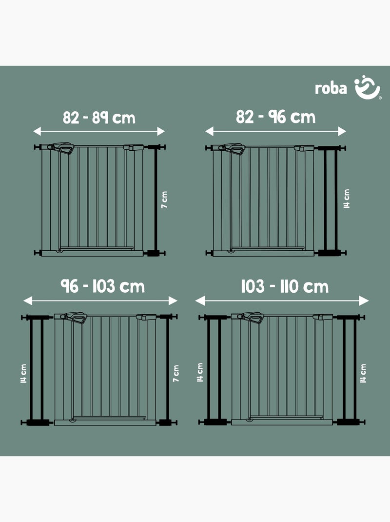 Barandilla de seguridad para puerta y escalera minimalista easySafe+ Roba Negro - Kiabi