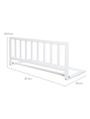 Barandilla para cama infantil en madera maciza - Protección anticaída 'Roba'
