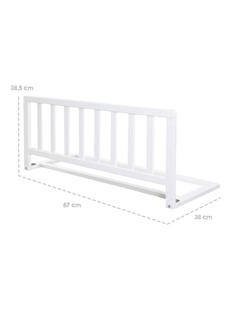 Barandilla para cama infantil en madera maciza - Protección anticaída 'Roba' Blanco - Kiabi