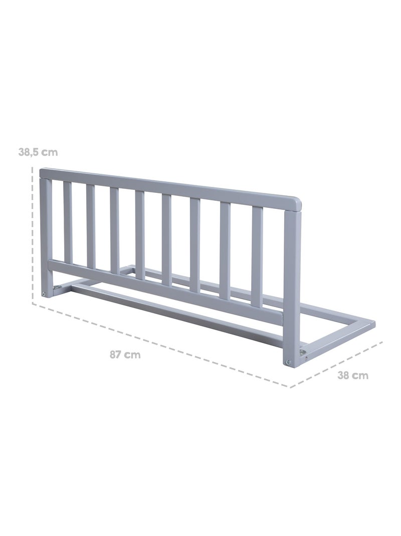 Barandilla para cama infantil en madera maciza - Protección anticaída 'Roba' Gris - Kiabi