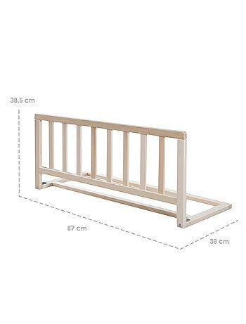 Barandilla para cama infantil en madera maciza - Protección anticaída 'Roba'