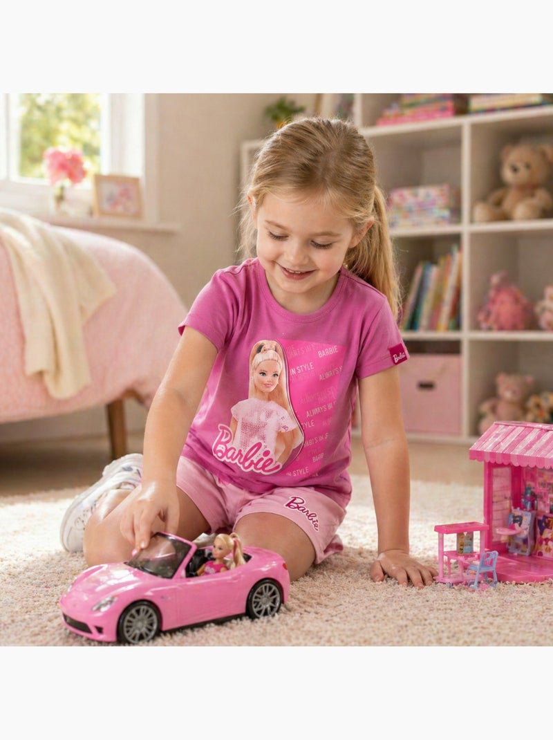Barbie - conjunto camiseta y short Rosa - Kiabi