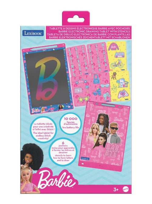 Barbie 11'' multicolor Eink aprendizaje dibujo Tableta con plantillas - Kiabi