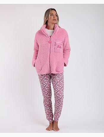 BARBIE Bata Manga Larga Calentita Borreguito Sweet para Mujer