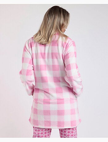BARBIE Bata Manga Larga Calentita Vichy Mood para Mujer