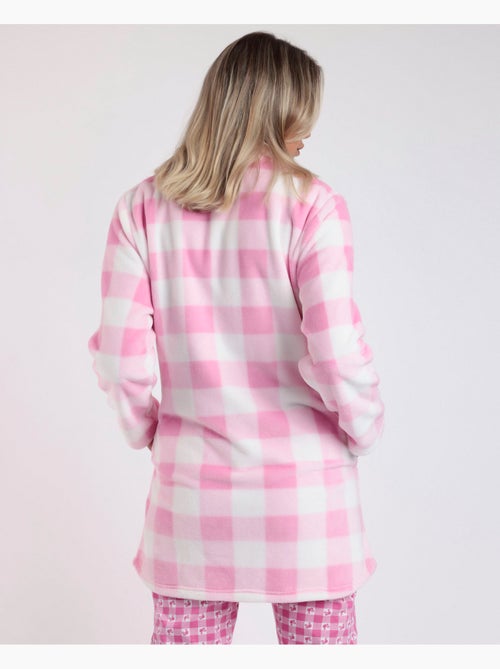 BARBIE Bata Manga Larga Calentita Vichy Mood para Mujer - Kiabi BARBIE Bata Manga Larga Calentita Vichy Mood para Mujer - Kiabi