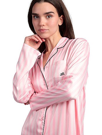 BARBIE Camisola Manga Larga Abierta Satinada Elegant Barbie para Mujer