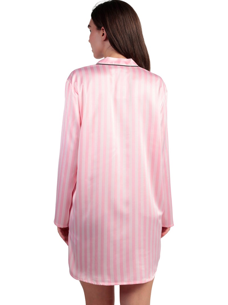 BARBIE Camisola Manga Larga Abierta Satinada Elegant Barbie para Mujer Rosa - Kiabi