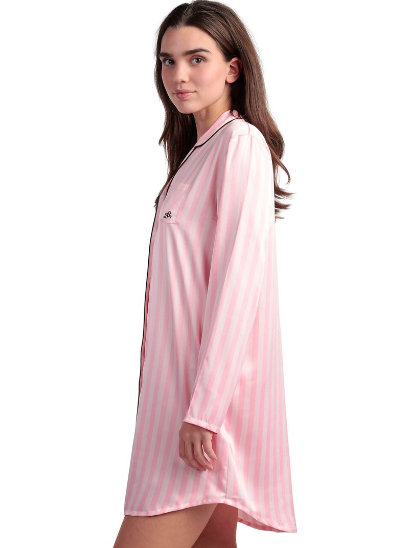BARBIE Camisola Manga Larga Abierta Satinada Elegant Barbie para Mujer Rosa - Kiabi