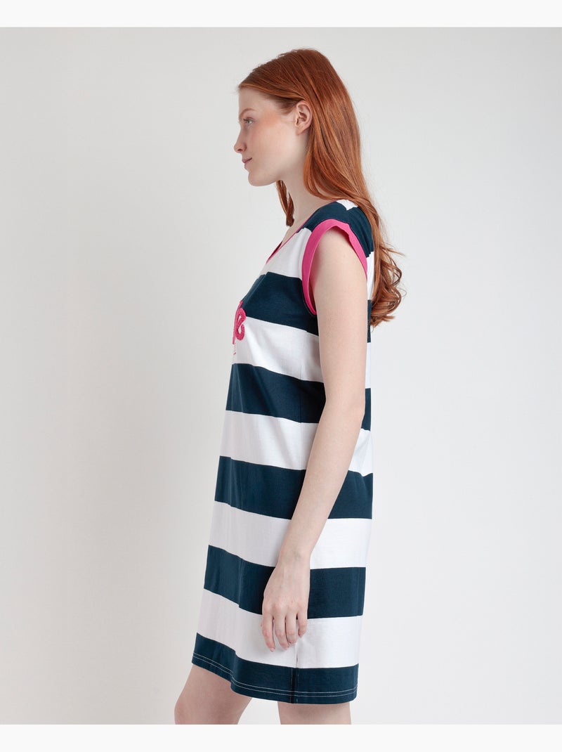BARBIE Camisola Sin Mangas Barbie Stripes para Mujer Azul marino - Kiabi
