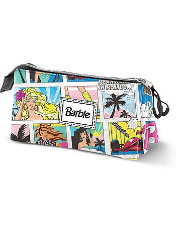 Barbie comic estuche portatodo triple, multicolor