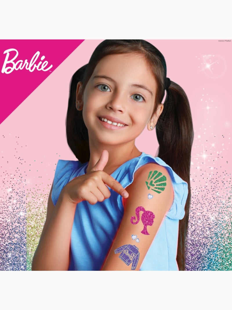 Barbie estudio de tatuajes brillantes c/plantillas y gemas adhesivas Rosa - Kiabi