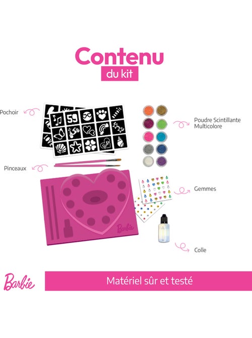 Barbie estudio de tatuajes brillantes c/plantillas y gemas adhesivas - Kiabi Barbie estudio de tatuajes brillantes c/plantillas y gemas adhesivas - Kiabi