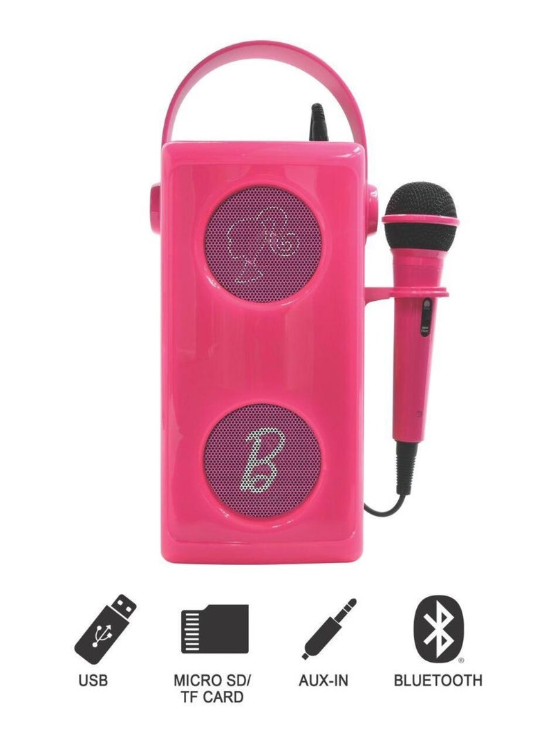 Barbie Luminous Potente altavoz Bluetooth® con micrófono Violeta - Kiabi