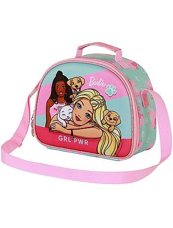 Barbie Pets Bolsa Portamerienda 3D, Rosa