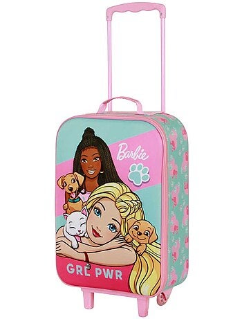 Barbie Pets Maleta Trolley Soft 3D, Rosa