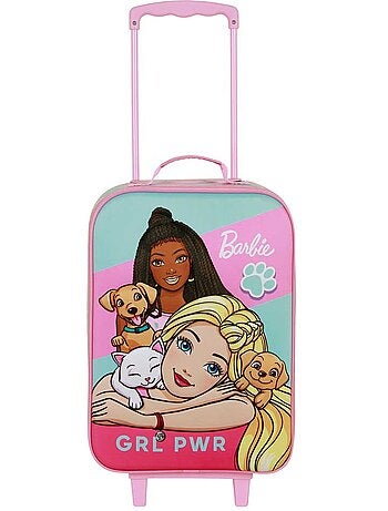 Barbie Pets Maleta Trolley Soft 3D, Rosa