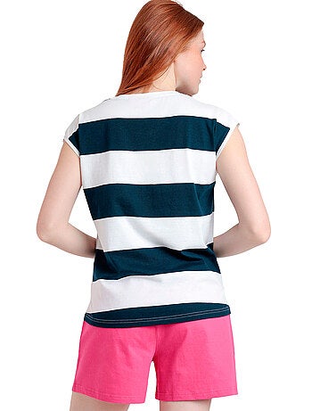 BARBIE Pijama Manga Caída Barbie Stripes para Mujer