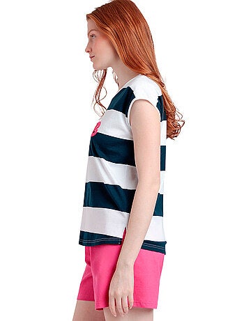 BARBIE Pijama Manga Caída Barbie Stripes para Mujer