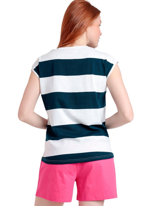BARBIE Pijama Manga Caída Barbie Stripes para Mujer - Kiabi