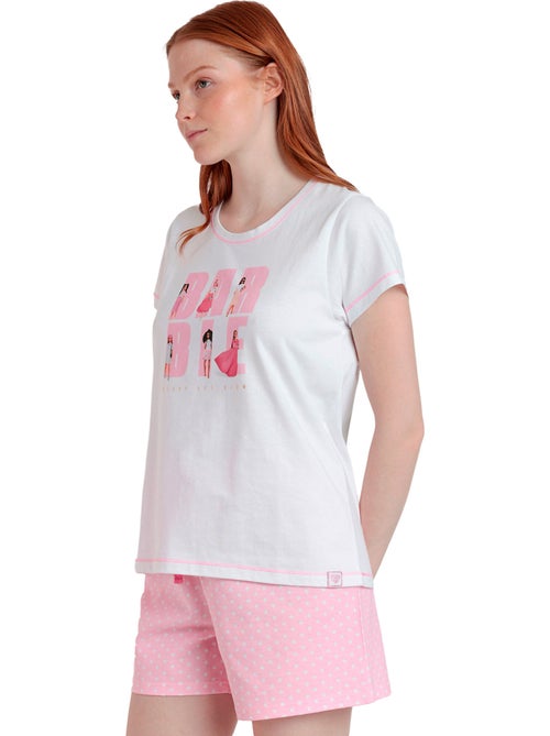 BARBIE Pijama Manga Corta She Just Shines para Mujer - Kiabi BARBIE Pijama Manga Corta She Just Shines para Mujer - Kiabi