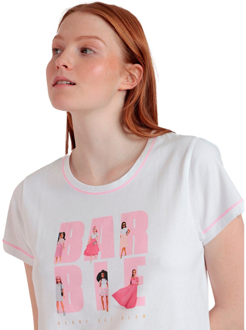 BARBIE Pijama Manga Corta She Just Shines para Mujer Rosa - Kiabi