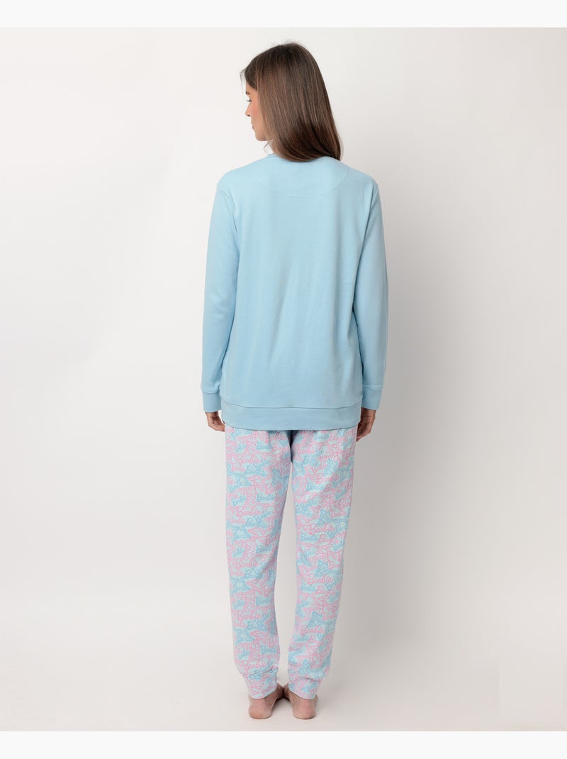 BARBIE Pijama Manga Larga Apres Ski para Mujer Azul - Kiabi