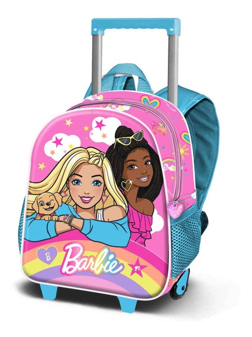 Barbie Rainbowy Mochila 3D con Ruedas Pequeña, Rosa - Kiabi