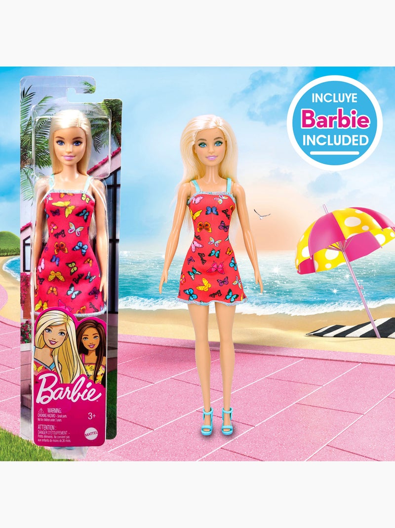 Barbie set cubo playa c/muñeca, accesorios y mochila transporte N/D - Kiabi