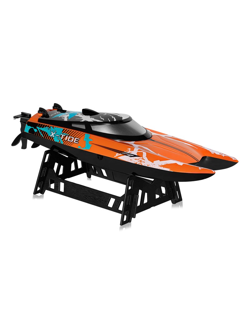Barco radiocontrolado - OVERMAX - X-Tide - 25 km/h - 2 x 17 min Naranja - Kiabi