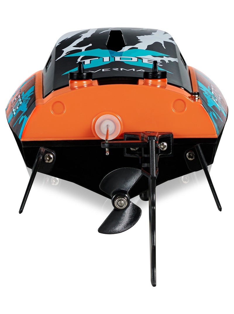 Barco radiocontrolado - OVERMAX - X-Tide - 25 km/h - 2 x 17 min Naranja - Kiabi