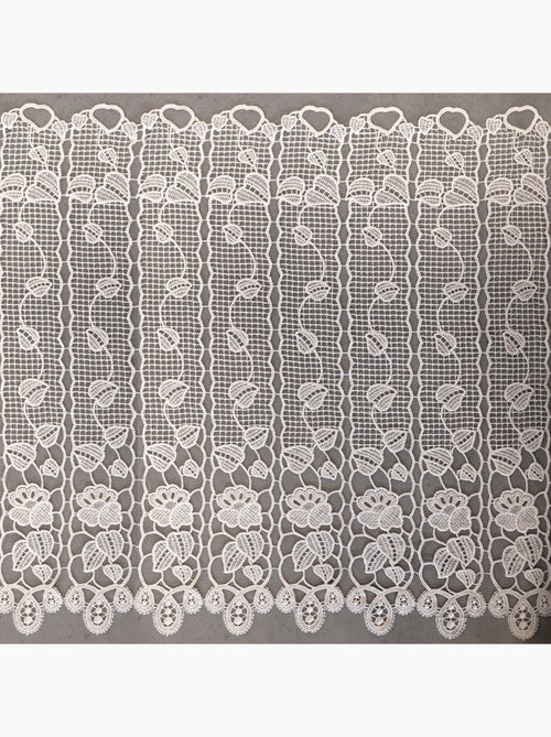 Barra de cortina de macramé calado con acabado festoneado - Kiabi