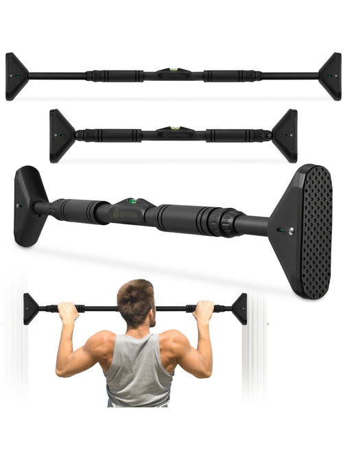 Barra de dominadas ajustable 70-100 cm hasta 200 kg para puerta negra – HyperMotion - Kiabi