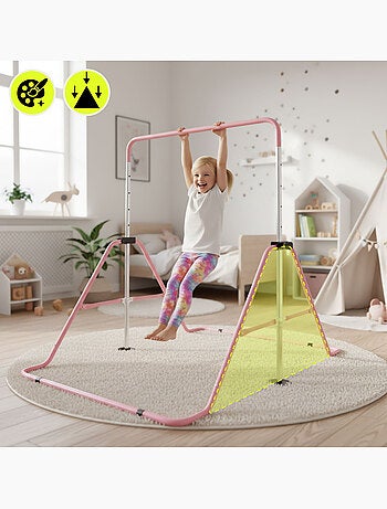 Barra de gimnasia ajustable y plegable hypermotion para niños