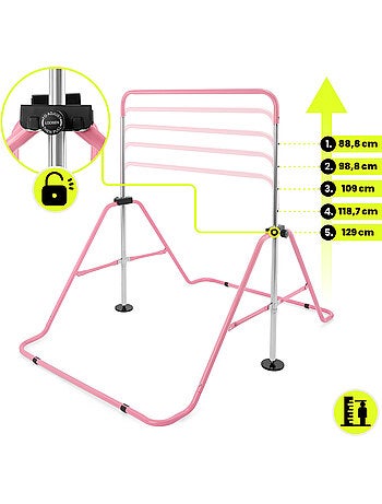 Barra de gimnasia ajustable y plegable hypermotion para niños