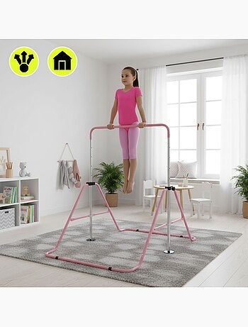 Barra de gimnasia ajustable y plegable hypermotion para niños