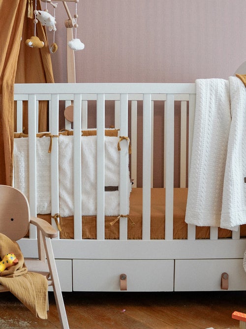 Barrera de cama acolchada de jersey jacquard con efecto de punto - Kiabi