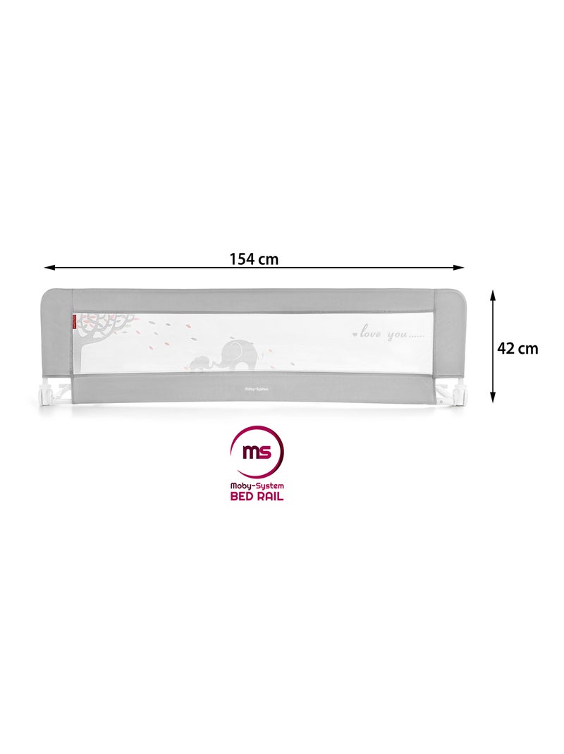 Barrera de cama para bebé plegable 154 cm con malla transpirable 0–18 meses Gris - Kiabi