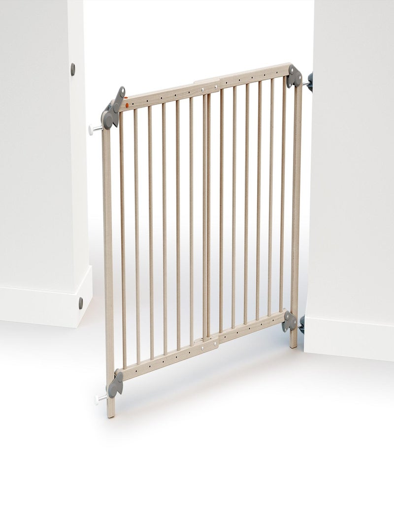 Barrera de seguridad extensible bebés madera LOKEE Marrón avellana - Kiabi