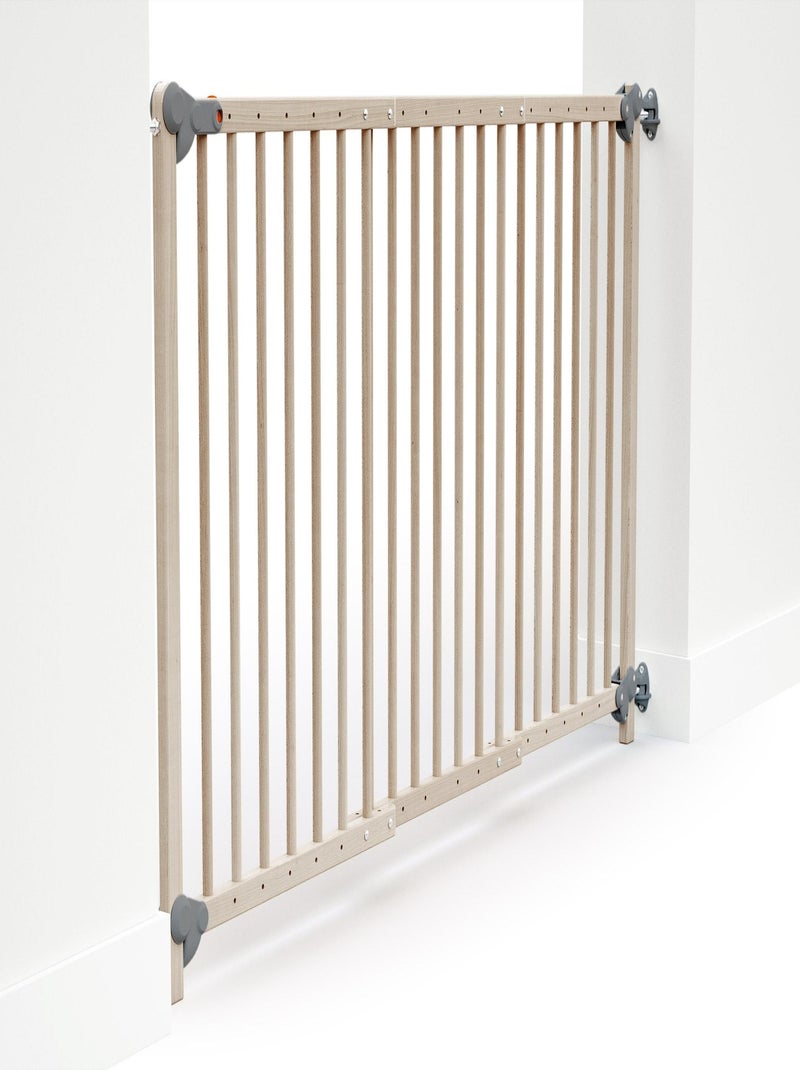 Barrera de seguridad extensible bebés madera LOKEE Marrón avellana - Kiabi