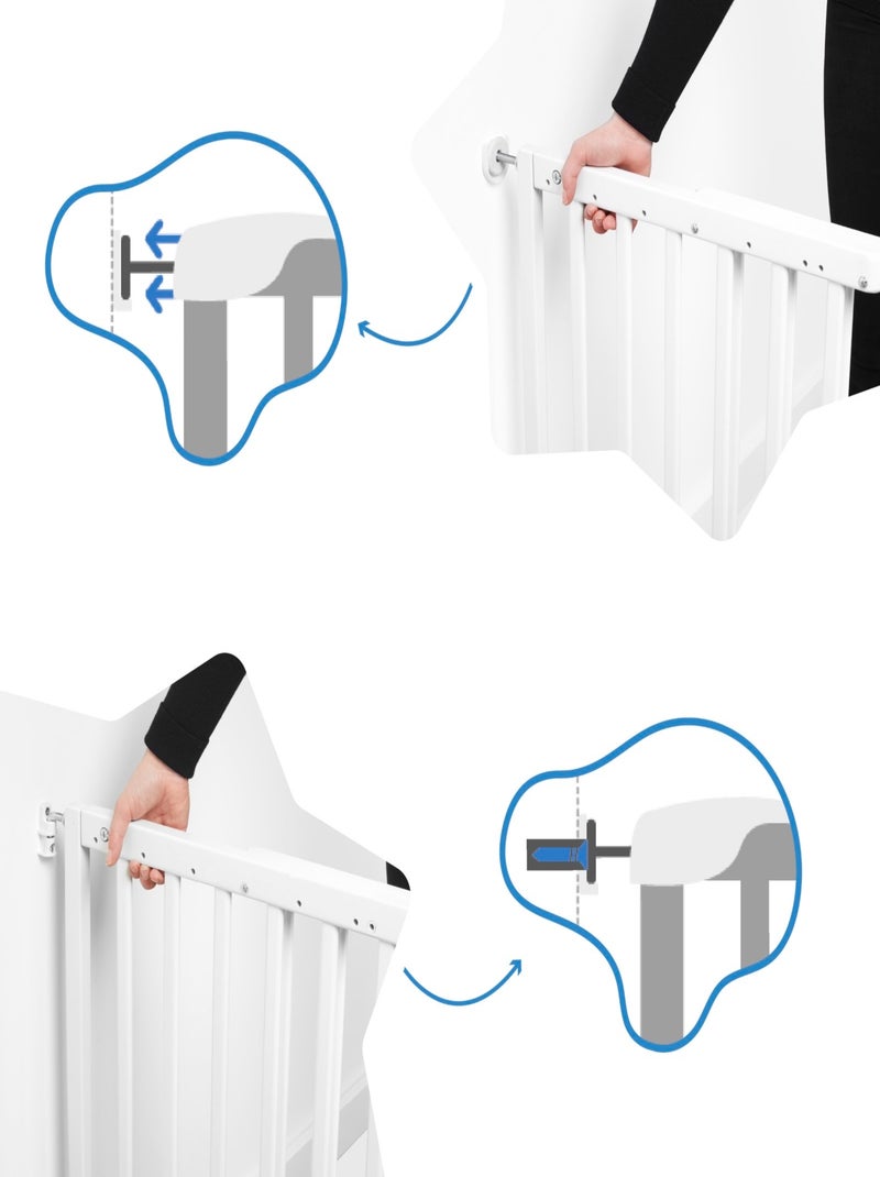 Barrera de seguridad extensible Deco Pop «Badabulle» Blanco - Kiabi