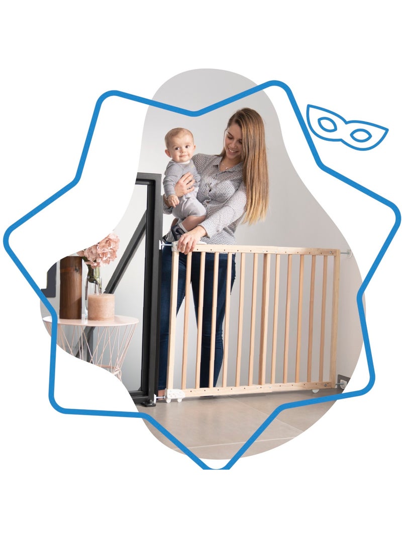 Barrera de seguridad extensible Deco Pop 'Badabulle' Marrón - Kiabi