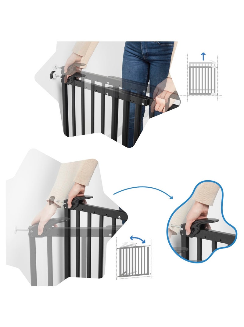Barrera de seguridad extensible Deco Pop «Badabulle» Negro - Kiabi