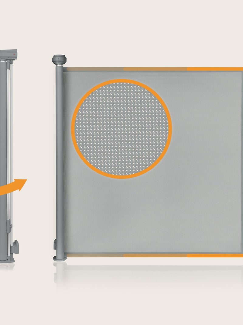 Barrera de seguridad retráctil - LIONELO Thea - 85 x 145 cm - Sin umbral - Gris Gris - Kiabi