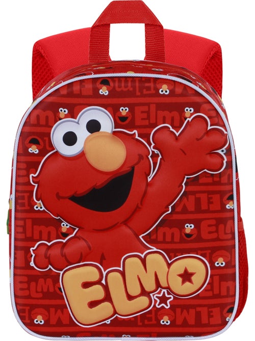 Barrio Sésamo Elmo Happy Mochila 3D Elite, Rojo - Kiabi