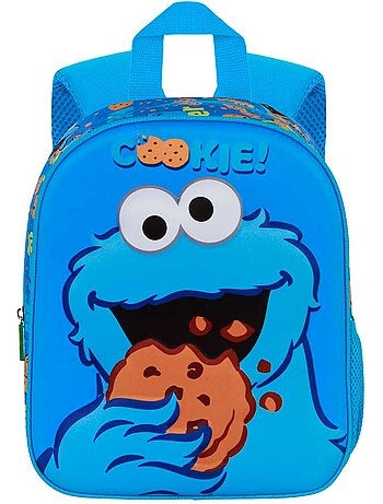 Barrio sésamo monstruo de las galletas eat mochila 3d elite, azul