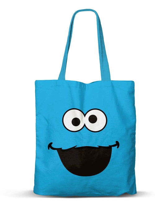 Barrio Sésamo Monstruo de las Galletas Face Bolsa de la Compra Shopping FAN, Azul - Kiabi