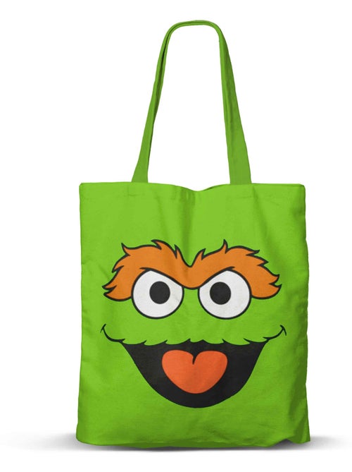 Barrio Sésamo Oscar Face Bolsa de la Compra Shopping FAN, Verde - Kiabi